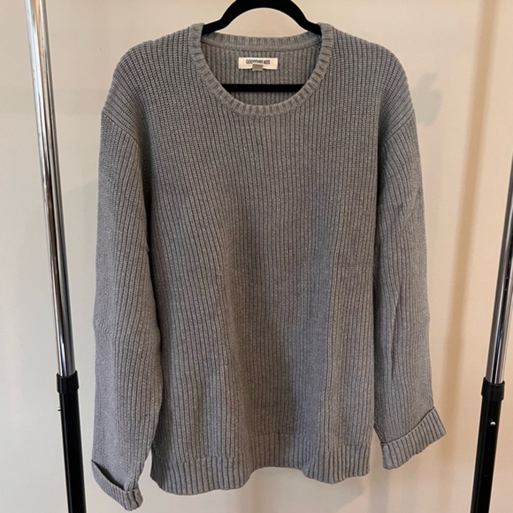 Goodthreads Men’s Ribbed Cotton Grey Sweater